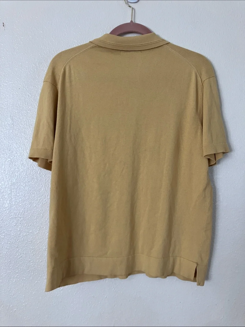 Banana Republic Old Money Mustard Knit Polo, M